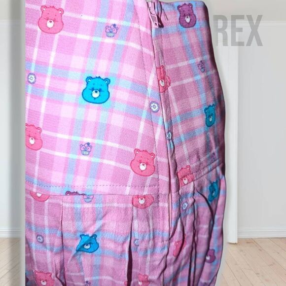 DOLLS Kill x Care Bears Harmony in My Heart Plaid Pleated Mini Skirt, Small NWT - Picture 6 of 11